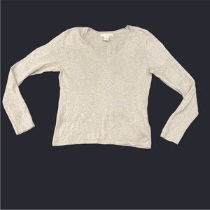 Essentials by A.B.S. V-Neck Long Sleeve Sweater‎
